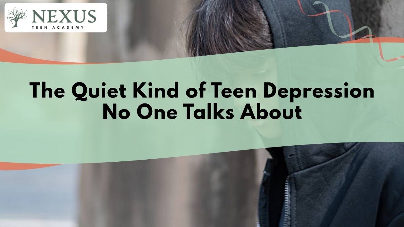 Teen in hooded jacket reflecting quiet teen depression, symbolizing hidden emotional struggles in high functioning teens.