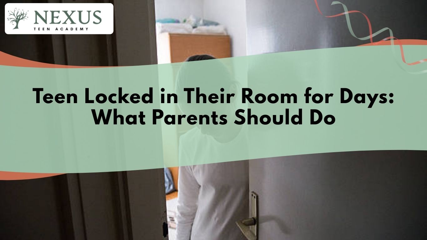 Teen locked in their room showing signs of isolation and depression