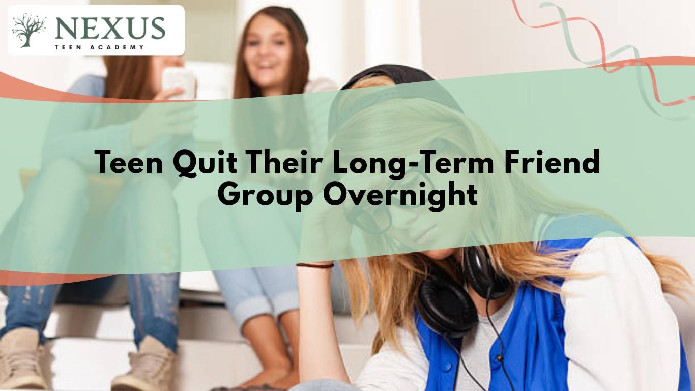 Teen sitting alone after quitting their long-term friend group overnight
