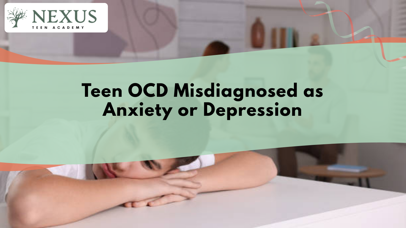 Teen resting with head down, illustrating how teen OCD misdiagnosed as anxiety or depression can go unnoticed.