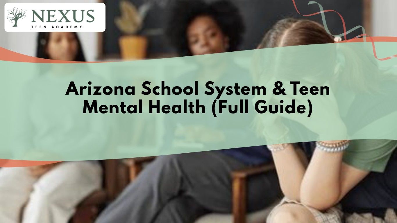 Teen in school counseling setting illustrating Arizona school system & teen mental health support and early intervention.