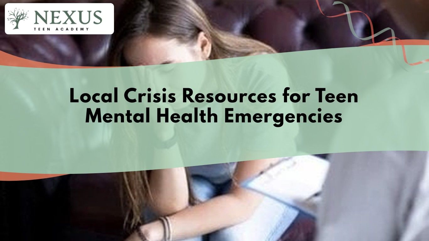 Teen in crisis with counselor, highlighting local Arizona resources for urgent mental health emergency support.
