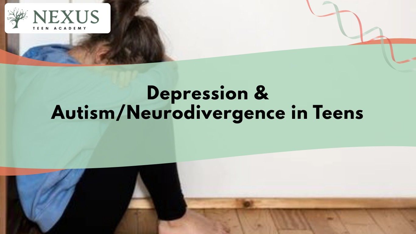 Teen sitting alone beside wall, reflecting depression and autism in teens with masking, burnout, and isolation.