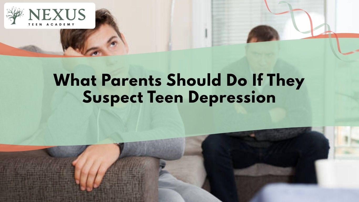 Teen looking withdrawn during family therapy, reflecting parental concern and support for suspected teen depression.