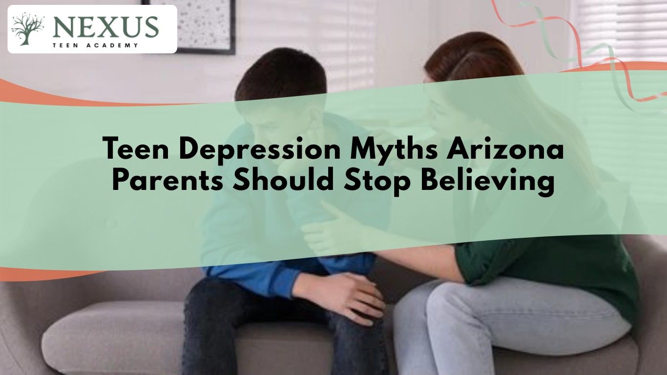 Parent comforting a distressed teen, illustrating Teen Depression Myths Arizona and early mental health support.