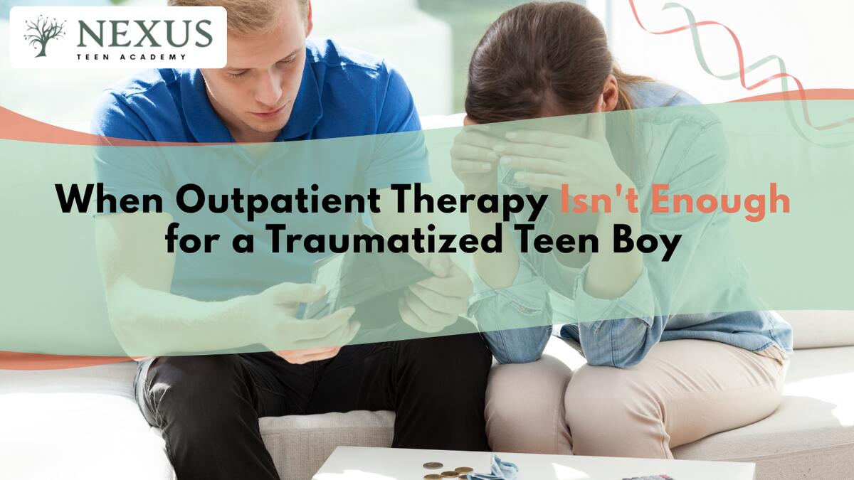 Parents support a traumatized teen boy as outpatient therapy falls short, signaling the need for more intensive care.