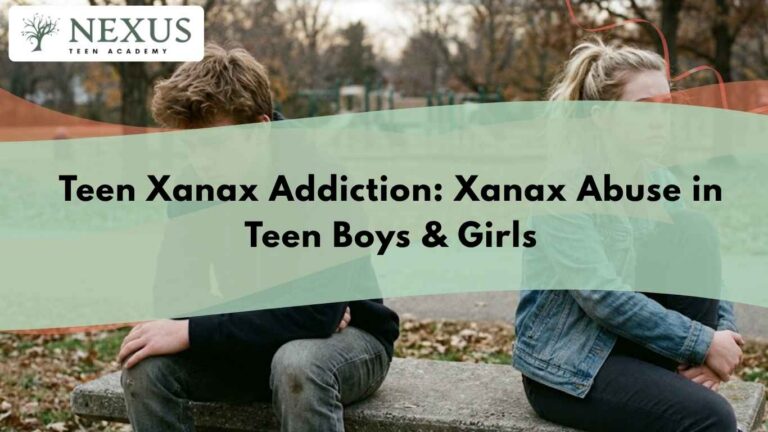 teen-xanax-addiction-boys-girls – Teen Mental Health Treatment in Arizona – Teen Mental Health Treatment in Arizona Teen Xanax Addiction title card showing two teens sitting outdoors